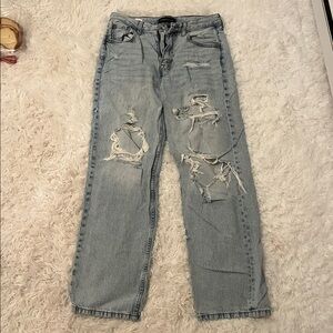 Aeropostale Light Blue High Rise Baggy Jeans